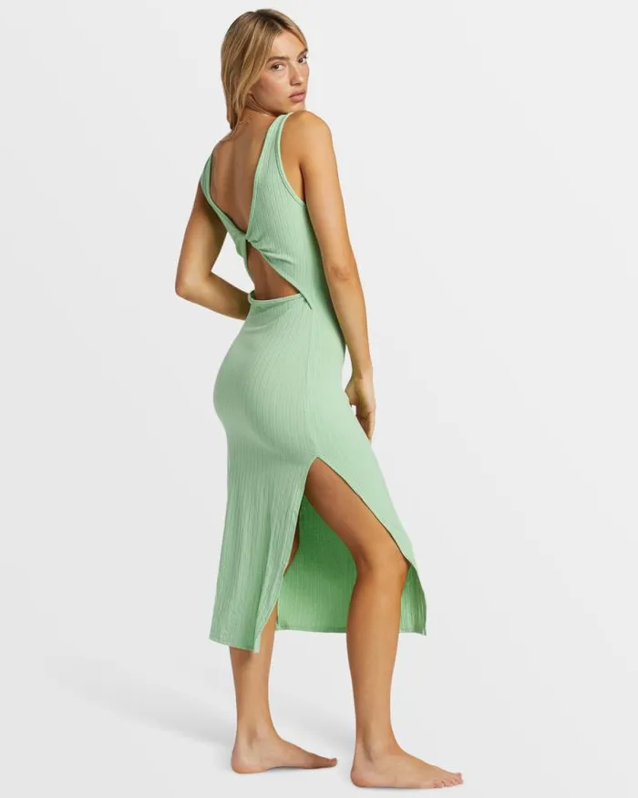 Billabong Dresses Take A Look Rib Knit Dress Bright Meadow 8211 Women Billabong Dresses Take A Look Rib Knit Dress Bright Meadow 8211 Women