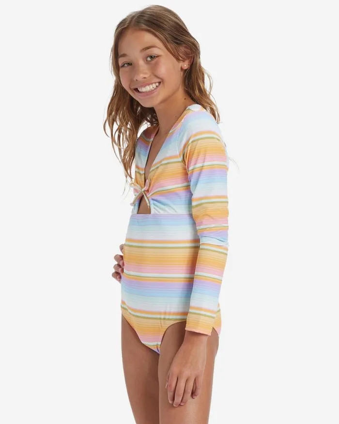 Billabong Girls039 Swim Girls Blissed Out Bodysuit Surf Tee Multi 8211 Women