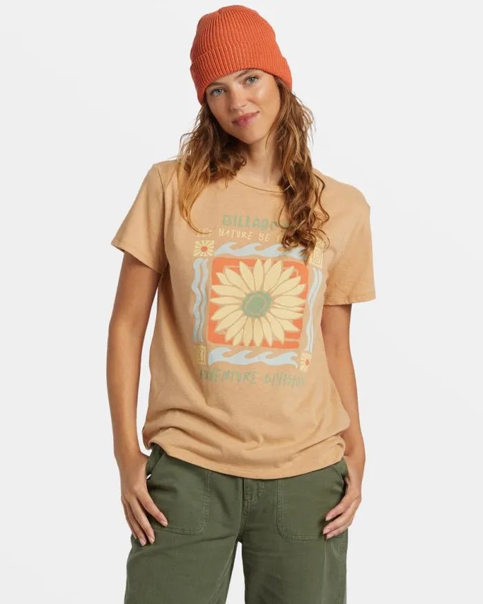 Billabong Graphic Tees and Tanks ADiv TShirt Wet Sand 8211 Women Billabong Graphic Tees and Tanks ADiv TShirt Wet Sand 8211 Women