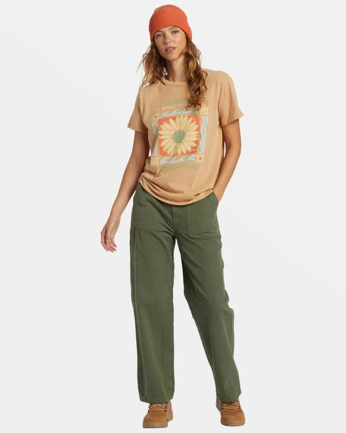 Billabong Graphic Tees and Tanks ADiv TShirt Wet Sand 8211 Women Billabong Graphic Tees and Tanks ADiv TShirt Wet Sand 8211 Women