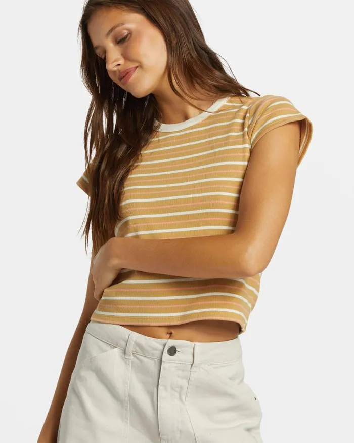 Billabong Graphic Tees and Tanks Feelin It TShirt Hemp 2 8211 Women Billabong Graphic Tees and Tanks Feelin It TShirt Hemp 2 8211 Women