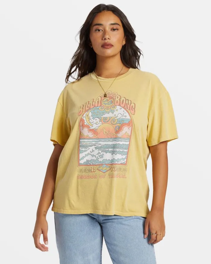 Billabong Graphic Tees and Tanks Season Of The Sol TShirt Mellow Daze 8211 Women