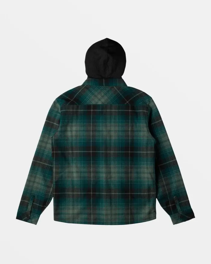 Billabong Hoodies and Fleece ADiv Furnace Bonded Long Sleeve Flannel Shirt Forest Green 8211 Men