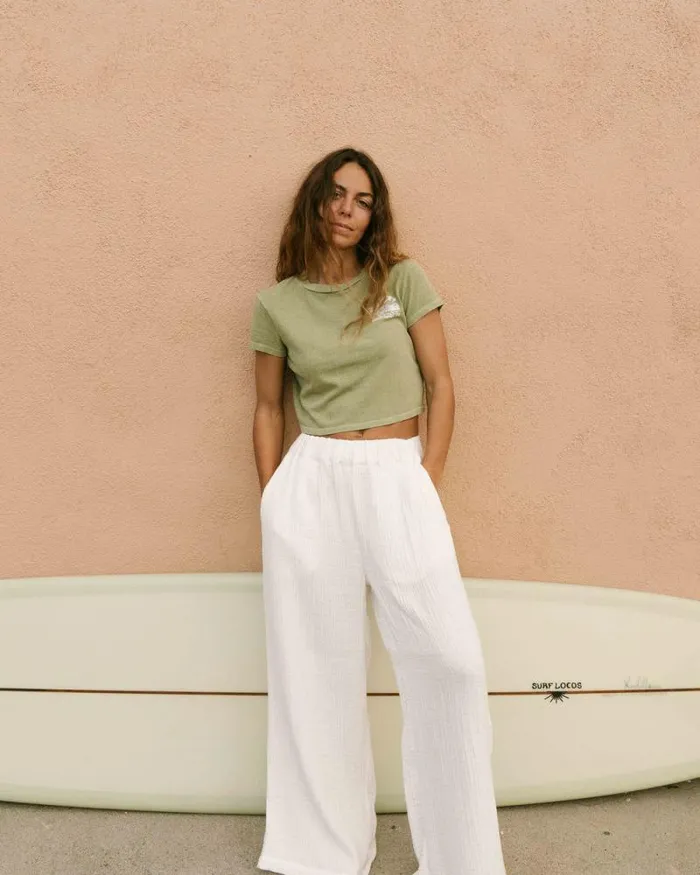 Billabong Jeans and Pants Follow Me Pant 2 Pants Salt Crystal 8211 Women