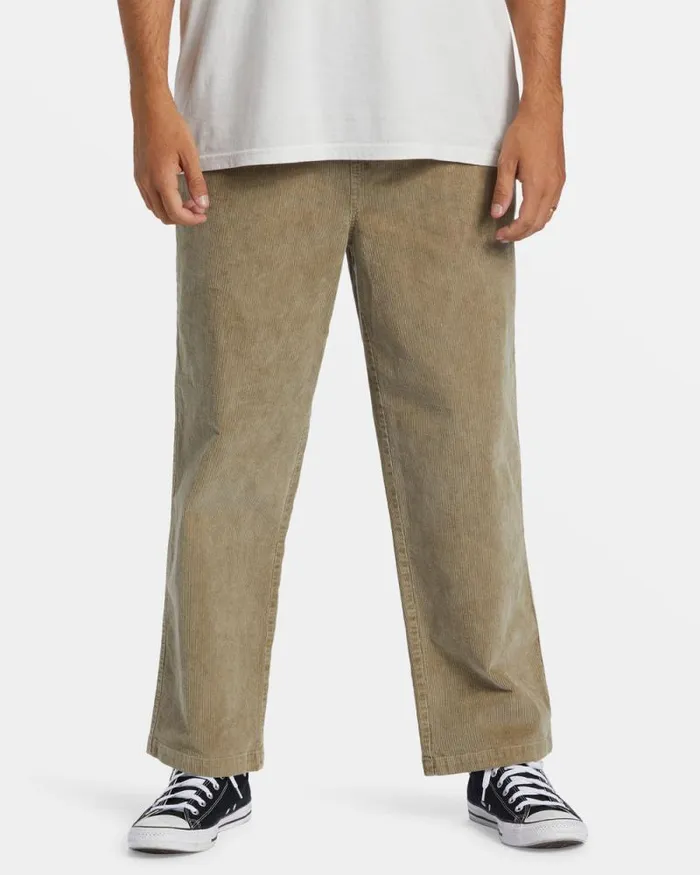 Billabong Jeans and Pants Larry Elastic Waist Corduroy Pants Dune 8211 Men