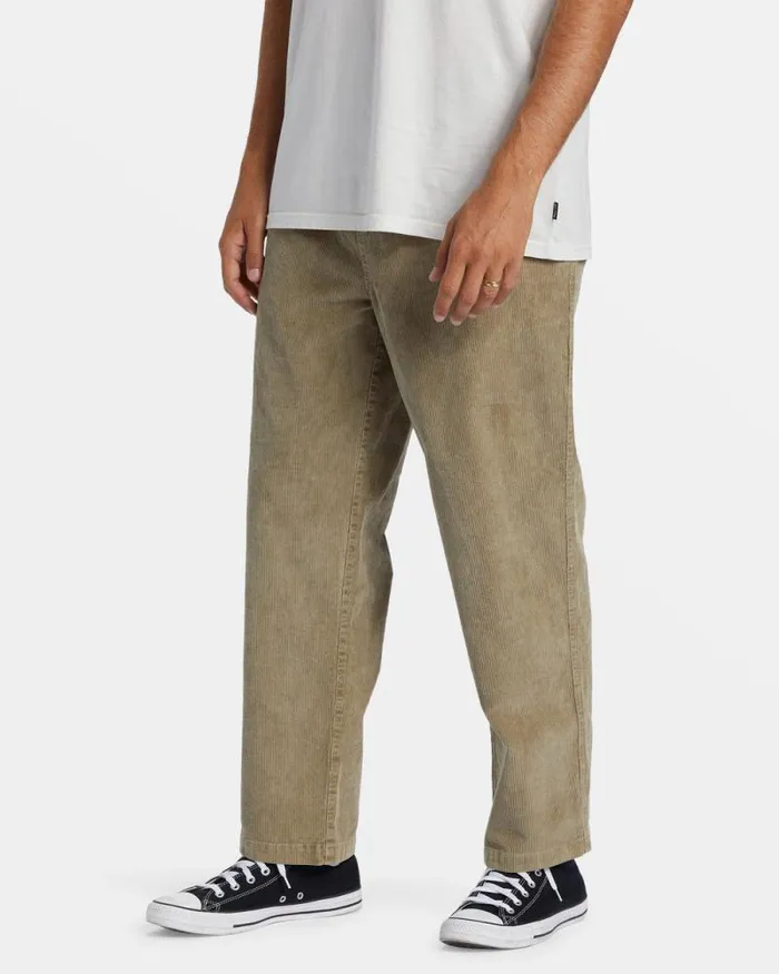 Billabong Jeans and Pants Larry Elastic Waist Corduroy Pants Dune 8211 Men