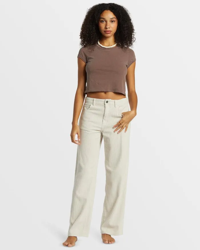 Billabong Jeans and Pants Midtown StraightLeg Corduroy Pants Moonlight 8211 Women