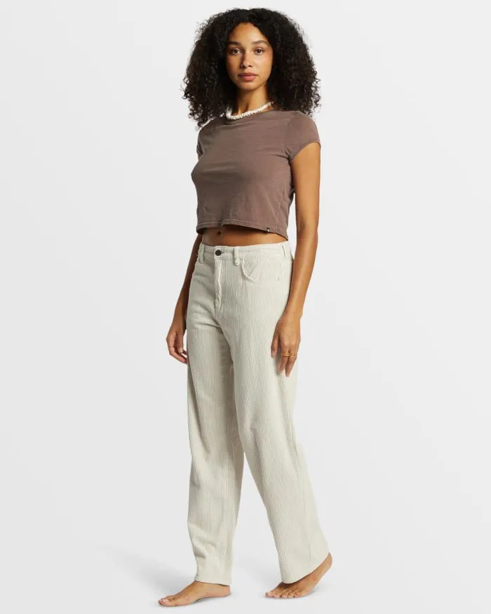 Billabong Jeans and Pants Midtown StraightLeg Corduroy Pants Moonlight 8211 Women