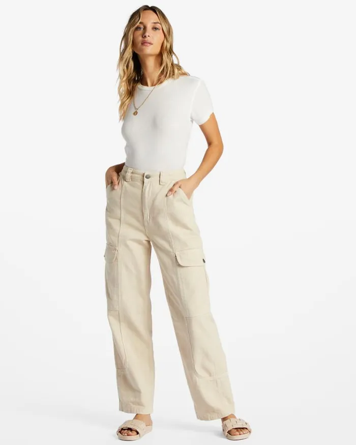Billabong Jeans and Pants Wall To Wall Denim Cargo Pants Antique White 1 8211 Women Billabong Jeans and Pants Wall To Wall Denim Cargo Pants Antique White 1 8211 Women