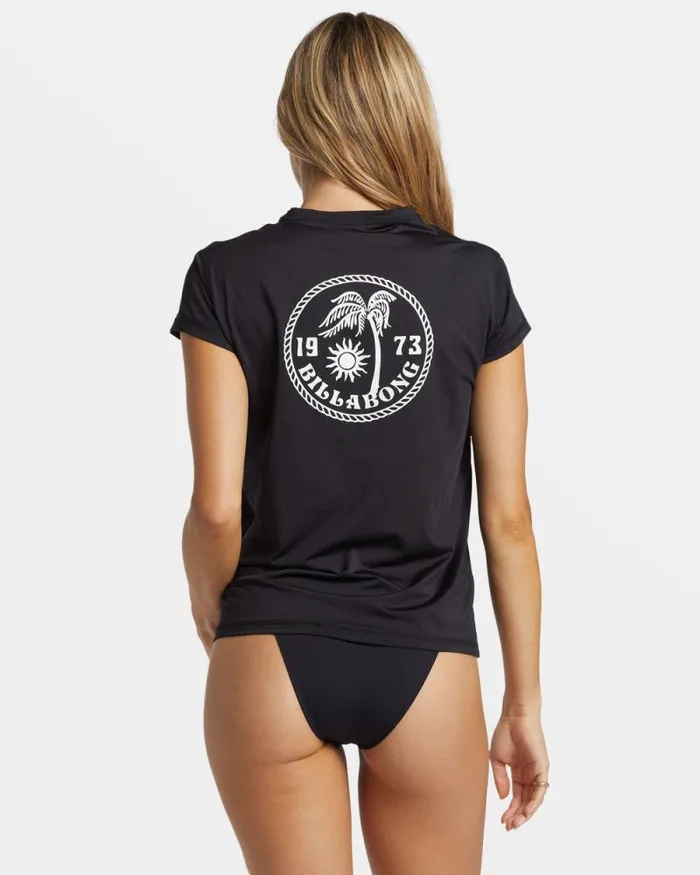 Billabong Rashguards and Bodysuits Core Sunday Short Sleeve Surf Tee Black 8211 Women Billabong Rashguards and Bodysuits Core Sunday Short Sleeve Surf Tee Black 8211 Women