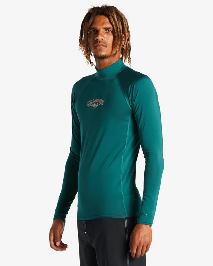 Billabong Rashguards and Surf Tees Arch Diamond Long Sleeve Upf 50 Rashguard Dark Teal 8211 Men Billabong Rashguards and Surf Tees Arch Diamond Long Sleeve Upf 50 Rashguard Dark Teal 8211 Men