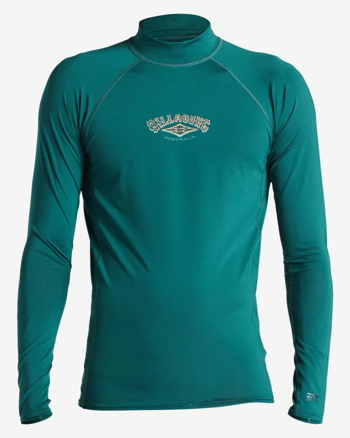 Billabong Rashguards and Surf Tees Arch Diamond Long Sleeve Upf 50 Rashguard Dark Teal 8211 Men Billabong Rashguards and Surf Tees Arch Diamond Long Sleeve Upf 50 Rashguard Dark Teal 8211 Men