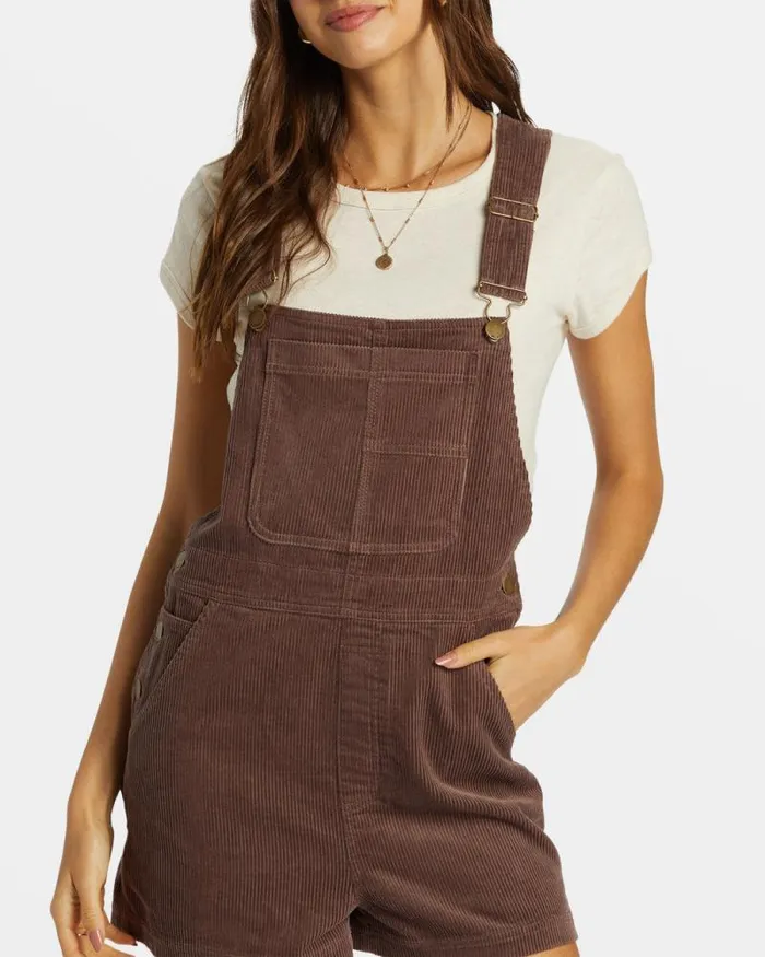 Billabong Rompers and Jumpsuits Sand Canyon Corduroy Shortall Romper Kona 8211 Women Billabong Rompers and Jumpsuits Sand Canyon Corduroy Shortall Romper Kona 8211 Women