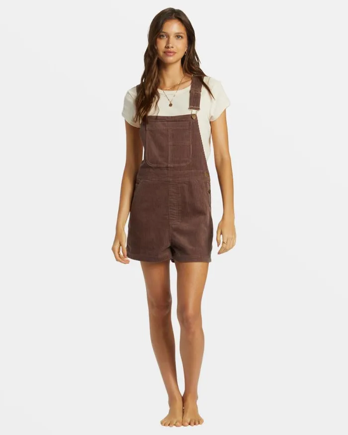 Billabong Rompers and Jumpsuits Sand Canyon Corduroy Shortall Romper Kona 8211 Women Billabong Rompers and Jumpsuits Sand Canyon Corduroy Shortall Romper Kona 8211 Women