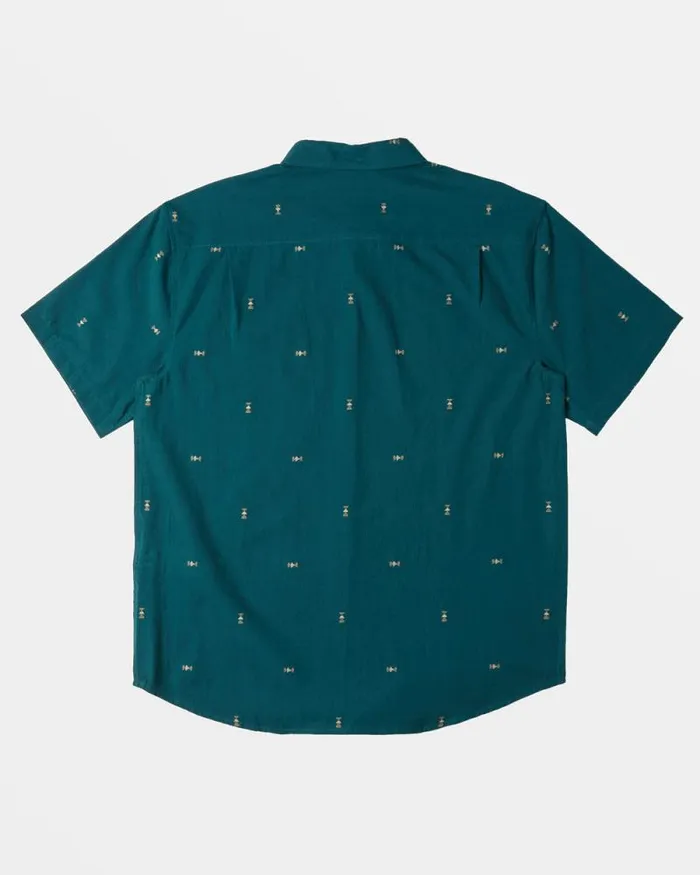Billabong Shirts All Day Jacquard Short Sleeve Shirt Real Teal 8211 Men Billabong Shirts All Day Jacquard Short Sleeve Shirt Real Teal 8211 Men