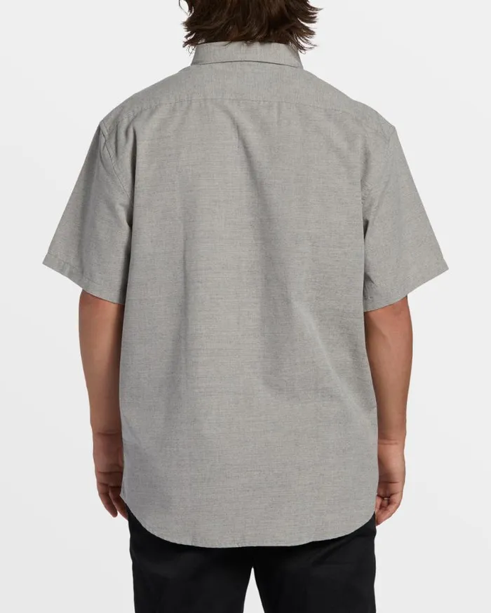 Billabong Shirts All Day Short Sleeve Shirt Light Grey 8211 Men Billabong Shirts All Day Short Sleeve Shirt Light Grey 8211 Men
