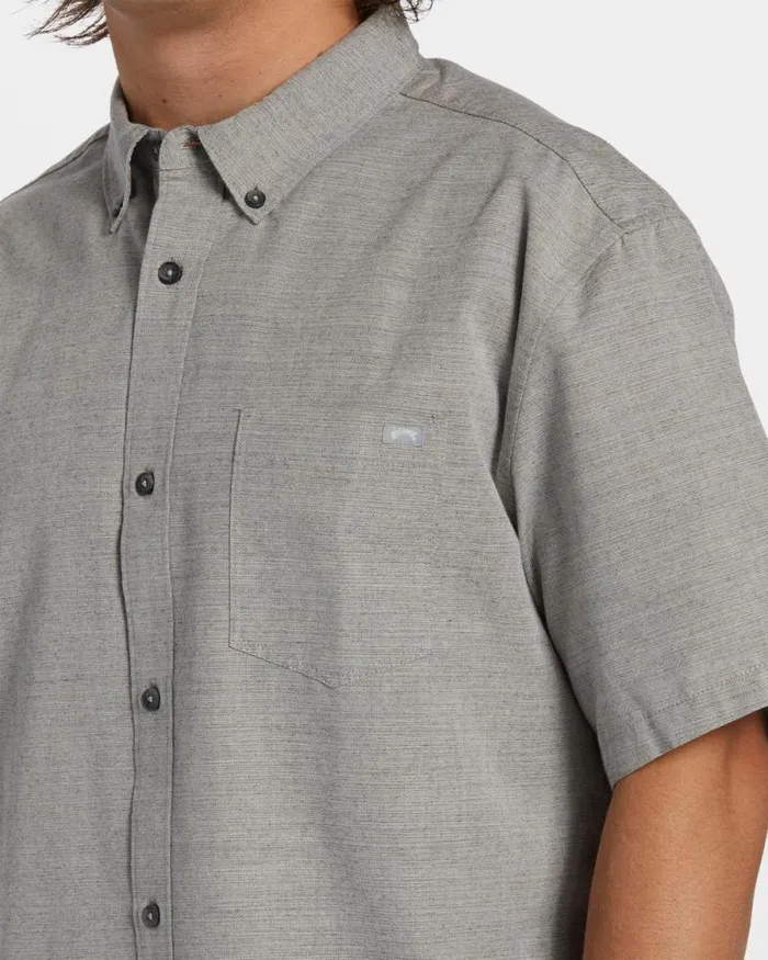 Billabong Shirts All Day Short Sleeve Shirt Light Grey 8211 Men Billabong Shirts All Day Short Sleeve Shirt Light Grey 8211 Men