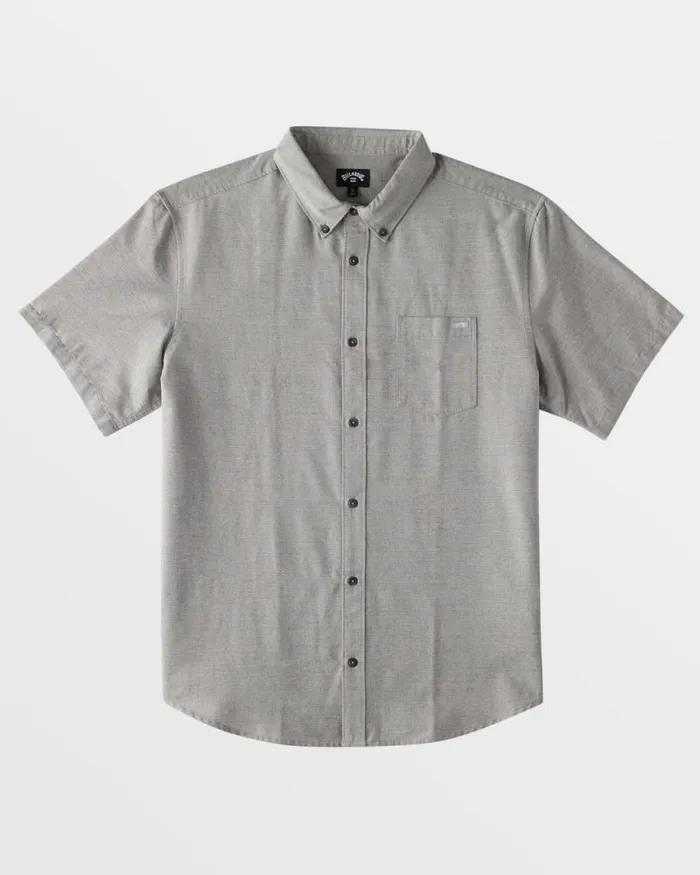 Billabong Shirts All Day Short Sleeve Shirt Light Grey 8211 Men Billabong Shirts All Day Short Sleeve Shirt Light Grey 8211 Men