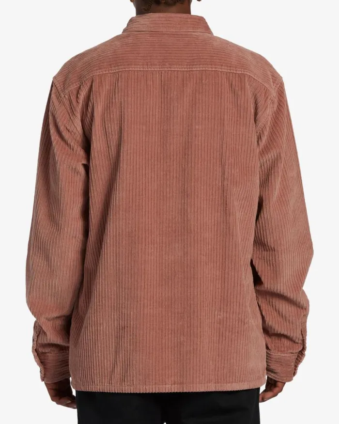 Billabong Shirts Bong Days Long Sleeve Cord Shirt Rosewood 8211 Men
