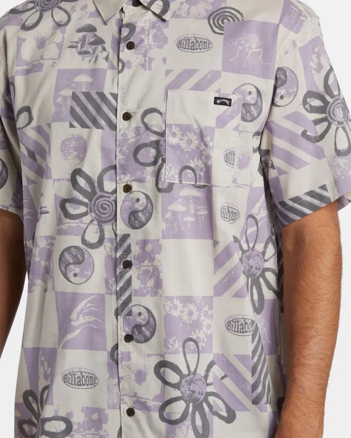 Billabong Shirts Double Vision Short Sleeve Shirt Purple Ash 8211 Men Billabong Shirts Double Vision Short Sleeve Shirt Purple Ash 8211 Men