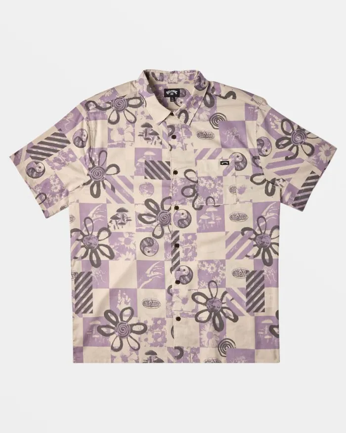 Billabong Shirts Double Vision Short Sleeve Shirt Purple Ash 8211 Men Billabong Shirts Double Vision Short Sleeve Shirt Purple Ash 8211 Men