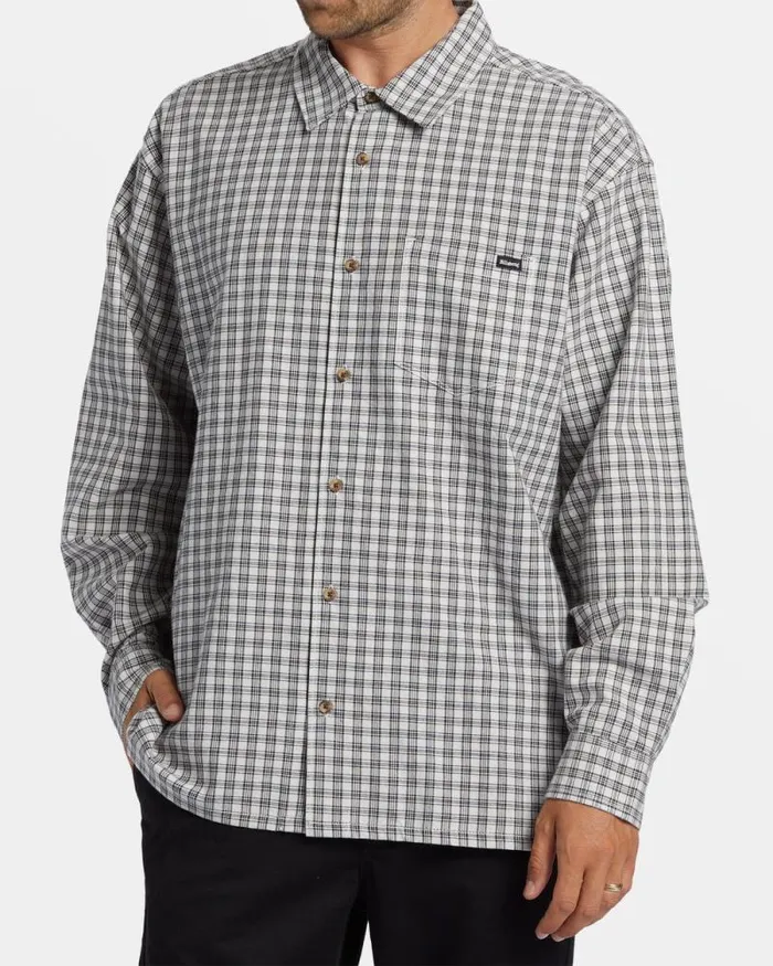 Billabong Shirts Mogul Long Sleeve Shirt Off White 8211 Men