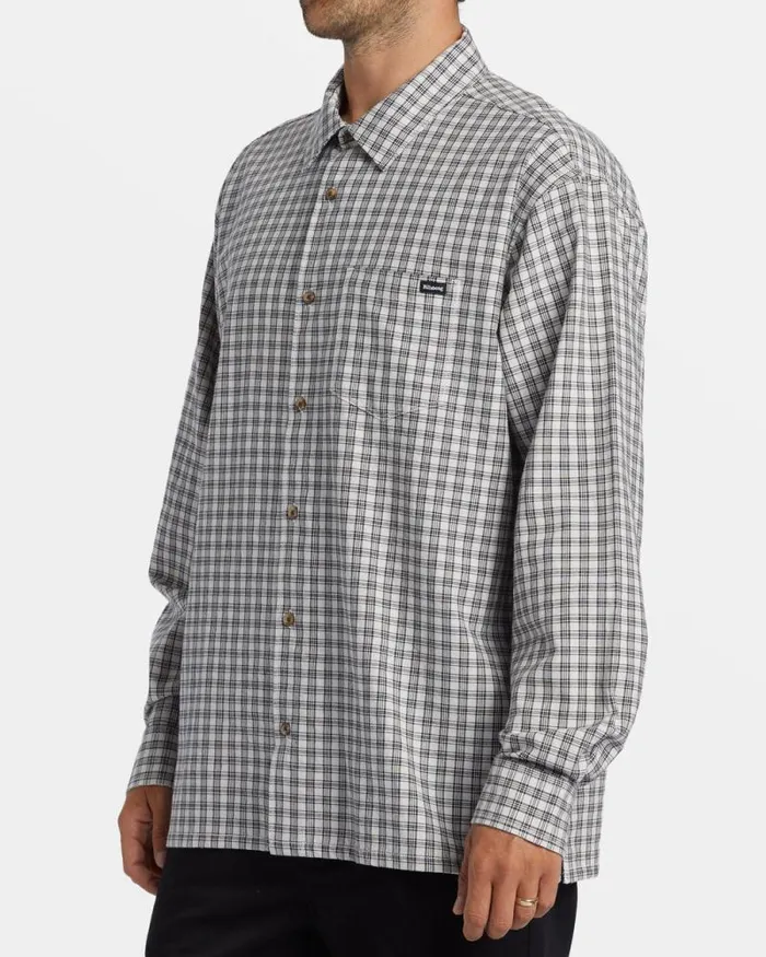 Billabong Shirts Mogul Long Sleeve Shirt Off White 8211 Men