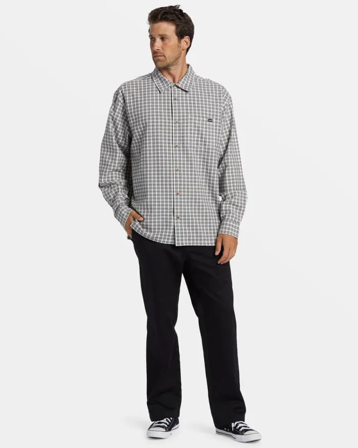 Billabong Shirts Mogul Long Sleeve Shirt Off White 8211 Men