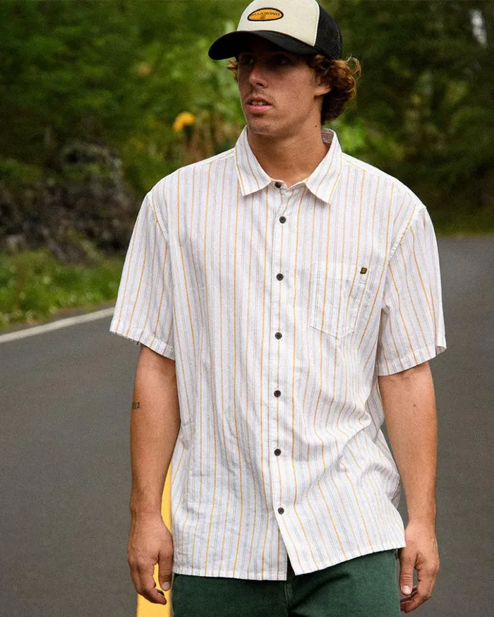 Billabong Shirts Mogul Short Sleeve Shirt Mustard 8211 Men