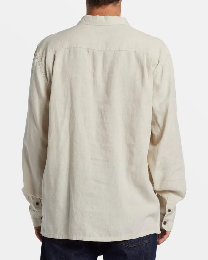 Billabong Shirts Ricardo Long Sleeve Shirt Stone 8211 Men