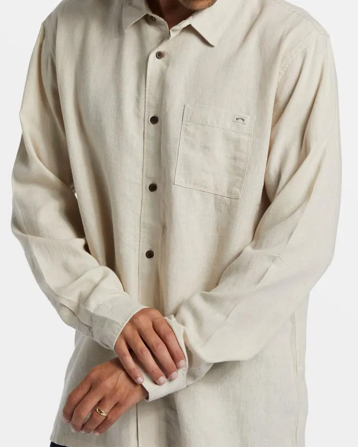 Billabong Shirts Ricardo Long Sleeve Shirt Stone 8211 Men