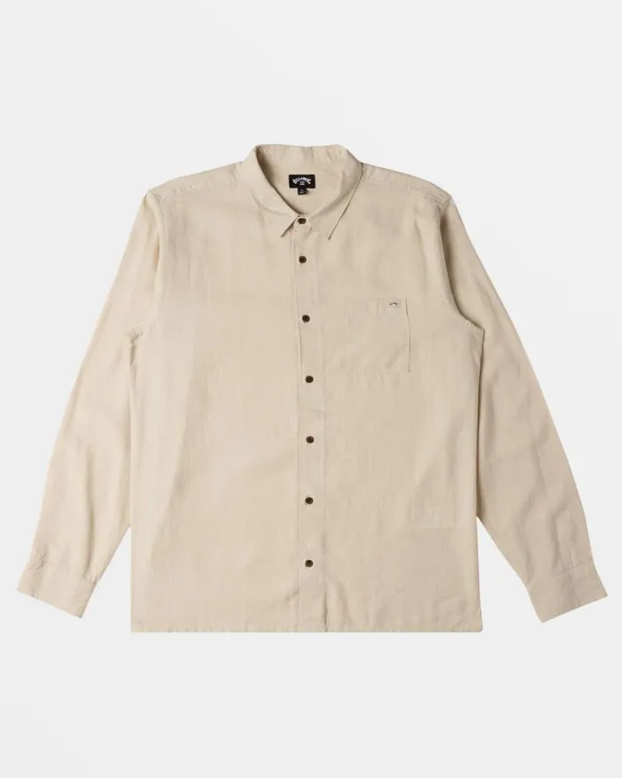 Billabong Shirts Ricardo Long Sleeve Shirt Stone 8211 Men