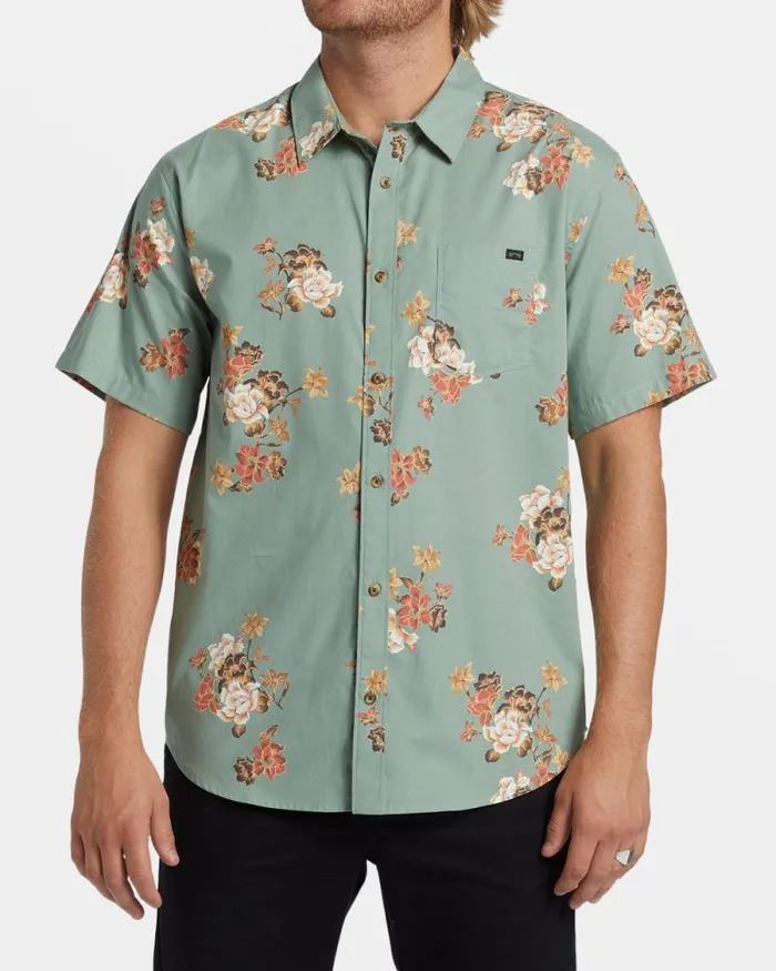 Billabong Shirts Sundays Mini Short Sleeve Shirt Sage 8211 Men Billabong Shirts Sundays Mini Short Sleeve Shirt Sage 8211 Men