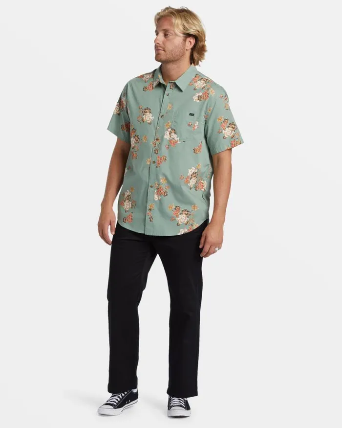 Billabong Shirts Sundays Mini Short Sleeve Shirt Sage 8211 Men Billabong Shirts Sundays Mini Short Sleeve Shirt Sage 8211 Men