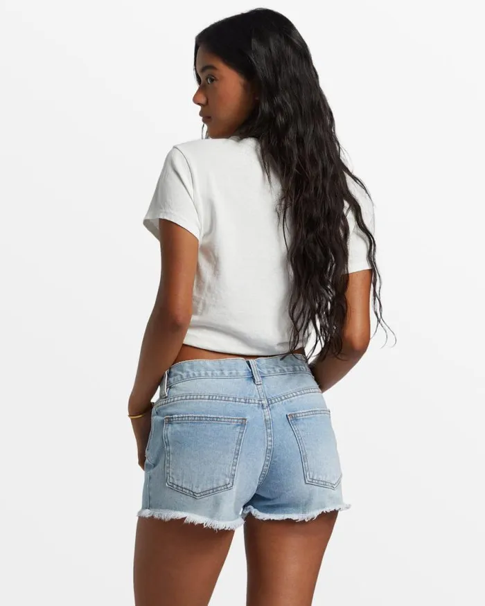 Billabong Shorts Drift Away Frayed Denim Shorts Light Wash 8211 Women Billabong Shorts Drift Away Frayed Denim Shorts Light Wash 8211 Women