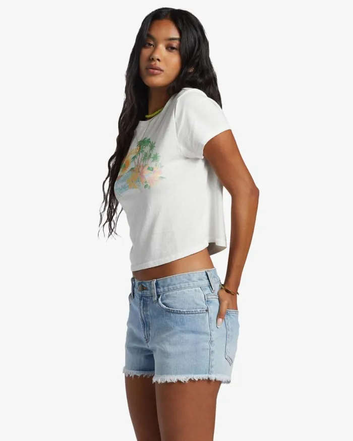Billabong Shorts Drift Away Frayed Denim Shorts Light Wash 8211 Women Billabong Shorts Drift Away Frayed Denim Shorts Light Wash 8211 Women