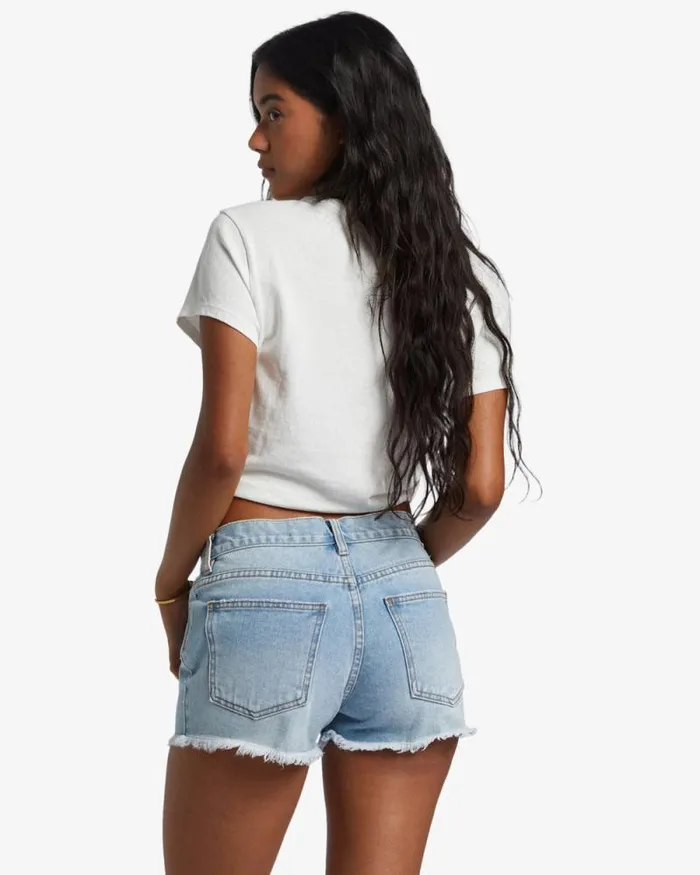 Billabong Shorts Drift Away Frayed Denim Shorts Light Wash 8211 Women Billabong Shorts Drift Away Frayed Denim Shorts Light Wash 8211 Women