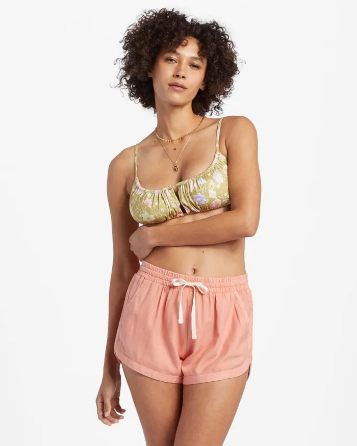 Billabong Shorts Road Trippin Elastic Waist Shorts Sweet Peach 8211 Women