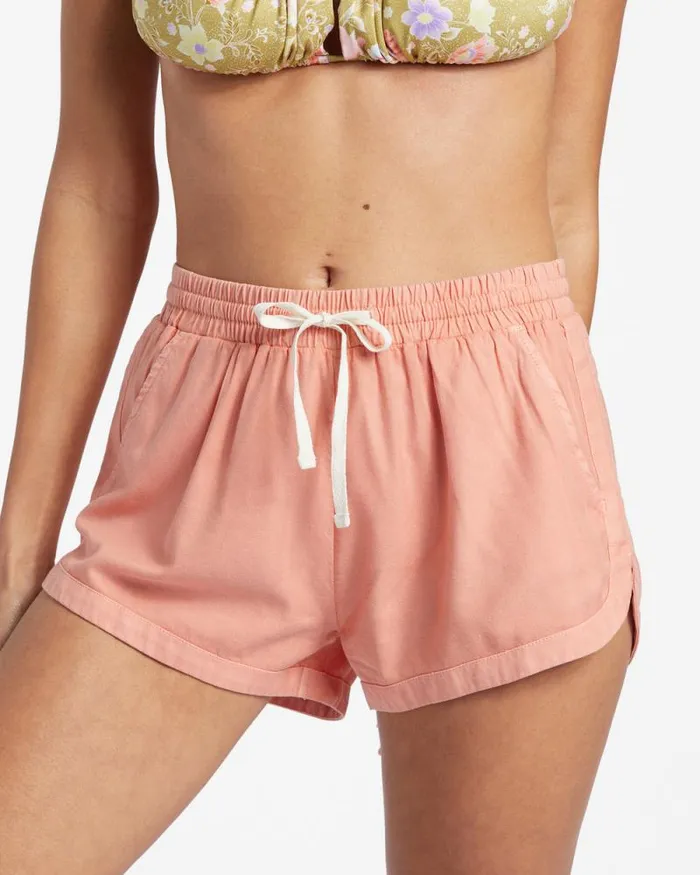 Billabong Shorts Road Trippin Elastic Waist Shorts Sweet Peach 8211 Women Billabong Shorts Road Trippin Elastic Waist Shorts Sweet Peach 8211 Women