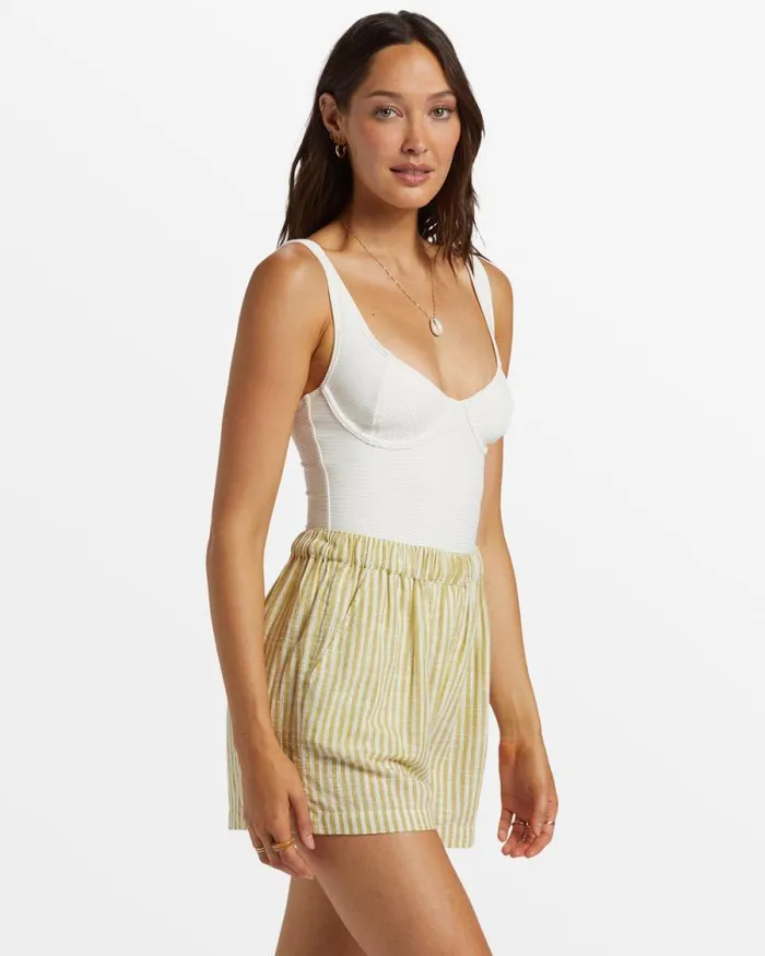 Billabong Shorts Sea Ya Elastic Waist Shorts Moss Joy 8211 Women