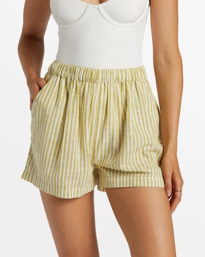 Billabong Shorts Sea Ya Elastic Waist Shorts Moss Joy 8211 Women