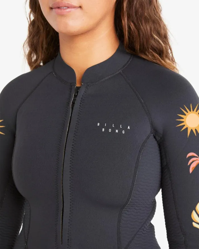 Billabong Springsuits Salty Dayz Natural Long Sleeve Spring Wetsuit Hidden Palms Black 8211 Women