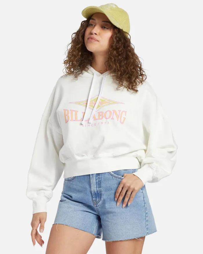 Billabong Sweatshirts and Fleece All Time Fleece Pullover Sweatshirt Salt Crystal 8211 Women