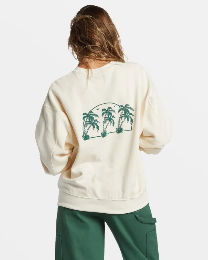 Billabong Sweatshirts and Fleece Fresh Take Pullover Sweatshirt White Cap 8211 Women