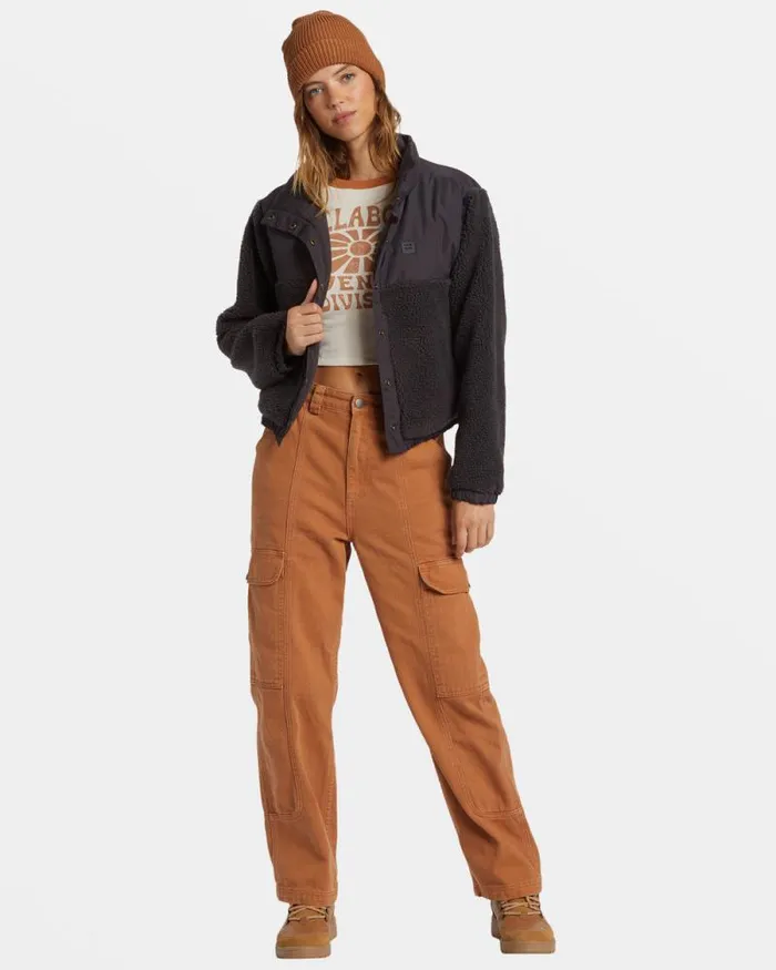 Billabong Sweatshirts and Fleece Lost Trails Jacket Black Sands 8211 Women