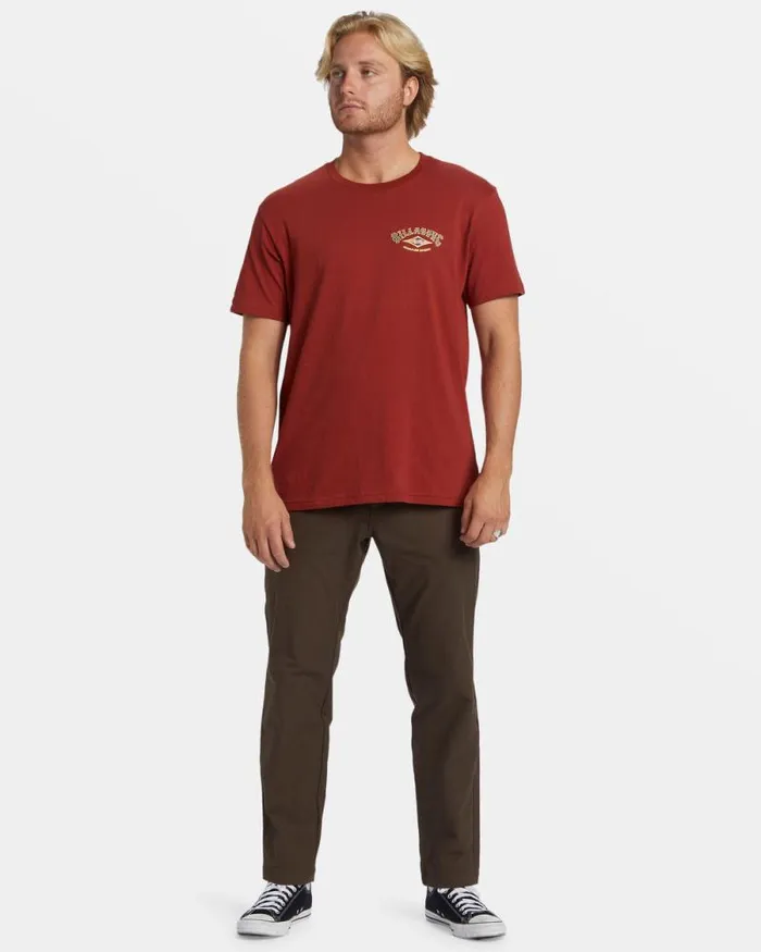Billabong TShirts Arch TShirt Sangria 8211 Men Billabong TShirts Arch TShirt Sangria 8211 Men