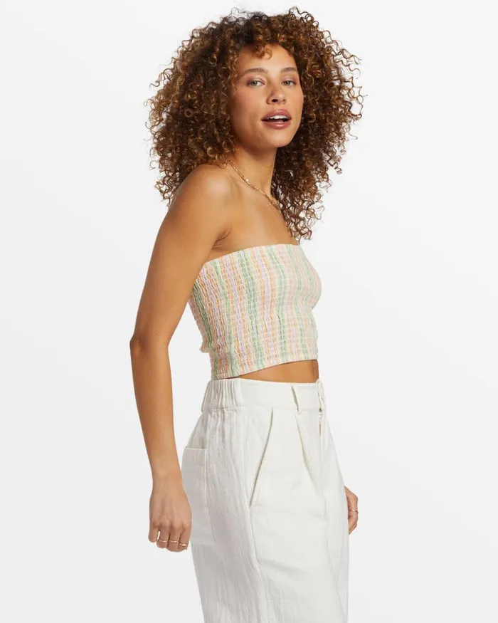 Billabong Tops Keep It Simple Smocked Crop Top Sweet Pink 8211 Women Billabong Tops Keep It Simple Smocked Crop Top Sweet Pink 8211 Women