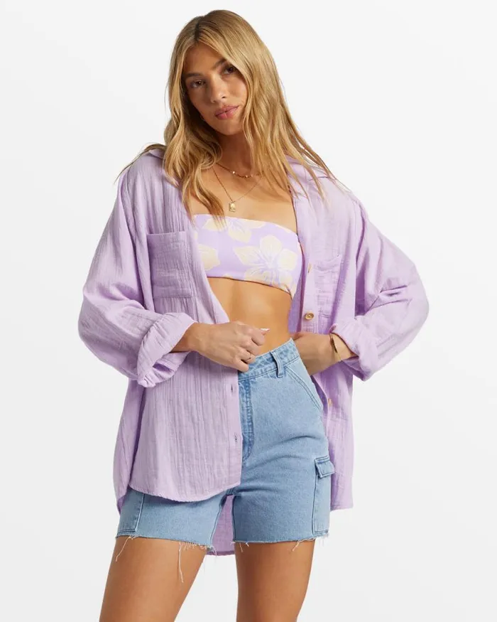 Billabong Tops Swell Shirt Shirt Tulip 8211 Women Billabong Tops Swell Shirt Shirt Tulip 8211 Women