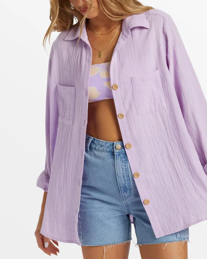 Billabong Tops Swell Shirt Shirt Tulip 8211 Women Billabong Tops Swell Shirt Shirt Tulip 8211 Women