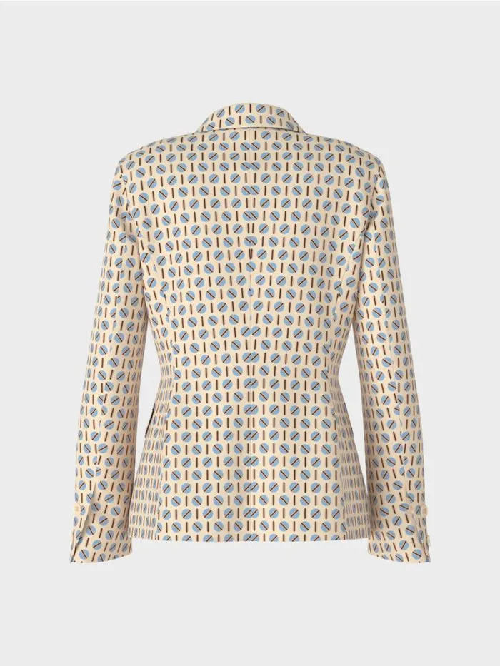 Blazer Damen Marc Cain Blazer Im Grafischen Dessin Dark Cream
